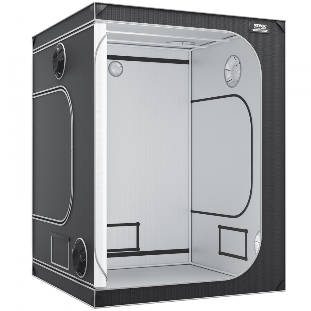 VEVOR Growbox 152x152x203cm kweektent 2000D Oxford-stof en stalen frame kweektent 60kg plantenkweek 178x130cm deurmaat kweektent plantentent kweekruimte kweekkast kas