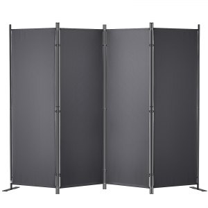 QUICK STAR Paravent 4-delig 170 x 220 cm stof kamerverdeler tuin scheidingswand balkon ondoorzichtig standwand opvouwbaar zwart QUICK STAR Paravent 4-delig 170 x 220 cm stof kamerverdeler tuin scheidingswand balkon ondoorzichtig standwand opvouwbaar zwart