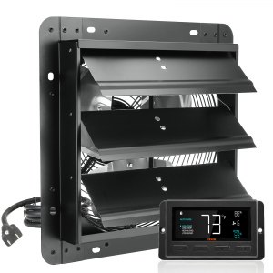 afzuigventilator, 356 mm, temperatuur-vochtigheidsregelaar, EC-motor, 1024 CFM, wandventilator met variabele snelheidsregeling, ventilatie en koeling voor kassen, garages | NL afzuigventilator, 356 mm, temperatuur-vochtigheidsregelaar, EC-motor, 1024 CFM, wandventilator met variabele snelheidsregeling, ventilatie en koeling voor kassen, garages | NL