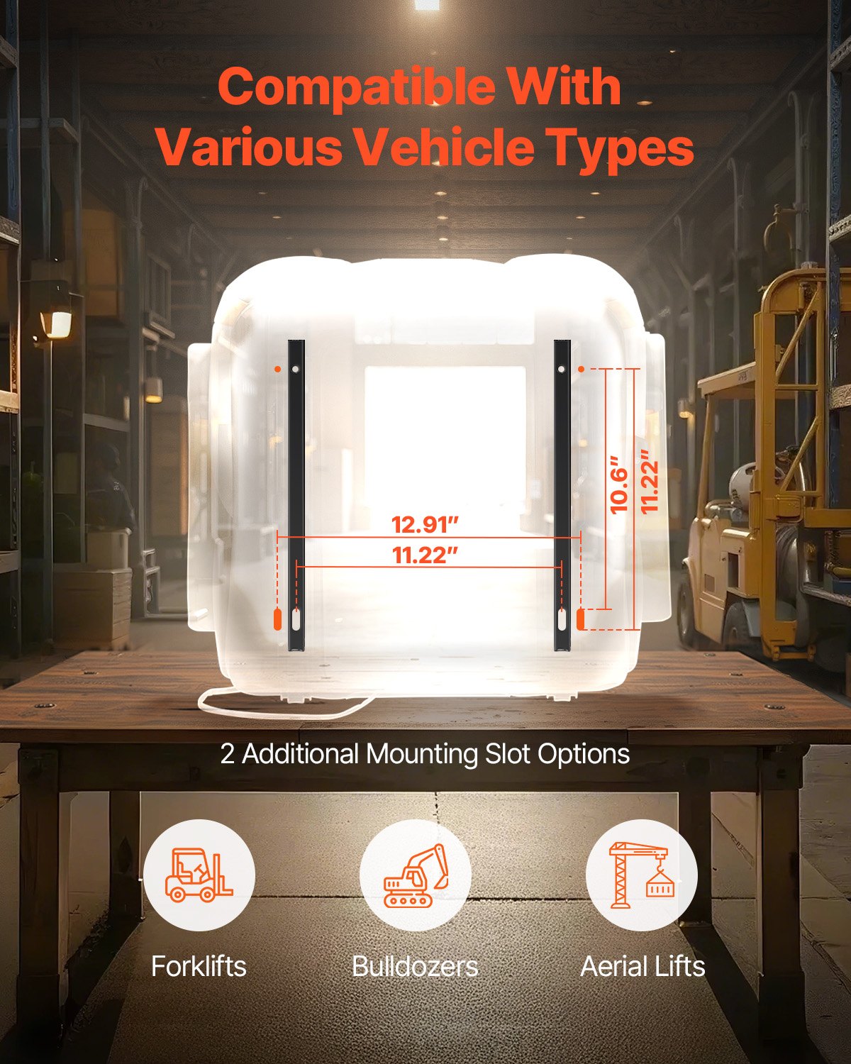 VEVOR Universele vorkheftruckstoel, neerklapbare trekkerstoel met verstelbare rugleuning, microschakelaar, veiligheidsgordel en armleuningen, 6,3-13,4 inch sleuftrekkerstoel voor tractorlader