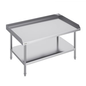 Romux® RVS Werktafel voor Horeca Centraal met 2 Legplanken 1500x700x850 mm Demonteerbaar