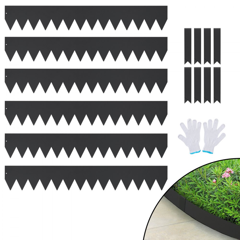 Flexible Rasenkante Beeteinfassungen Kunststoff, mit 60 Erdanker, Läng– DE Flexible Rasenkante Beeteinfassungen Kunststoff, mit 60 Erdanker, Läng– DE