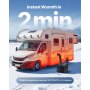 VEVOR Dieselluchtverwarming, 12 V, 5 kW, verbruik 0,16-0,52 l/u, staande verwarming 8~36 °C, verstelbaar, 15-20 m², intelligente bediening met lcd-display, bluetooth, afstandsbediening, tank 10 l