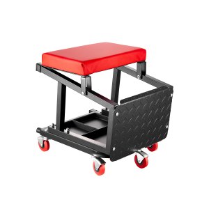 VEVOR Garagekruk, 135 kg capaciteit, in hoogte verstelbaar van 40 cm tot 52 cm, mechanische zitting met 360 graden draaibare wielen en gereedschapsbak, voor werkplaats, autoreparatiewerkplaats, zwart VEVOR Garagekruk, 135 kg capaciteit, in hoogte verstelbaar van 40 cm tot 52 cm, mechanische zitting met 360 graden draaibare wielen en gereedschapsbak, voor werkplaats, autoreparatiewerkplaats, zwart