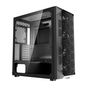 Gaming PC Behuizing met 270° Panoramisch Glas en Vooraf Geïnstalleerde Ventilatoren