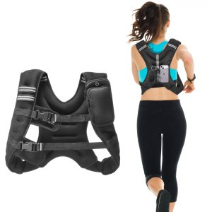 PROIRON Gewogen vest, zacht, wasbaar voor mannen en vrouwen, 3 kg, 5 kg, 8 kg, 10 kg, volledig reflecterend hardloopgewichtsvest, geen lekkageverzwaard vest voor fitness, training, gewichtsverlies