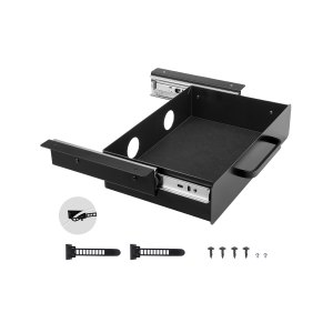 Maclean ergonomische lade onder het bureau. organisator. zwart