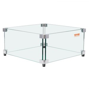 Gashaard Voorruit Voor Vierkante Vuurtafel 543x543x191mm Gehard Voorruit Voor Vuurkorven 8 Mm Dik Vierkant Glazen Scherm Glazen Paneel Met Harde Hoekbeugel En Voeten P 010173932445