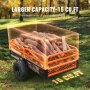 Kiepwagen SucceBuy, 283 L, Stalen Aanhanger voor Grasmaaier, Tractor en Tuin, Laadvermogen 226,8