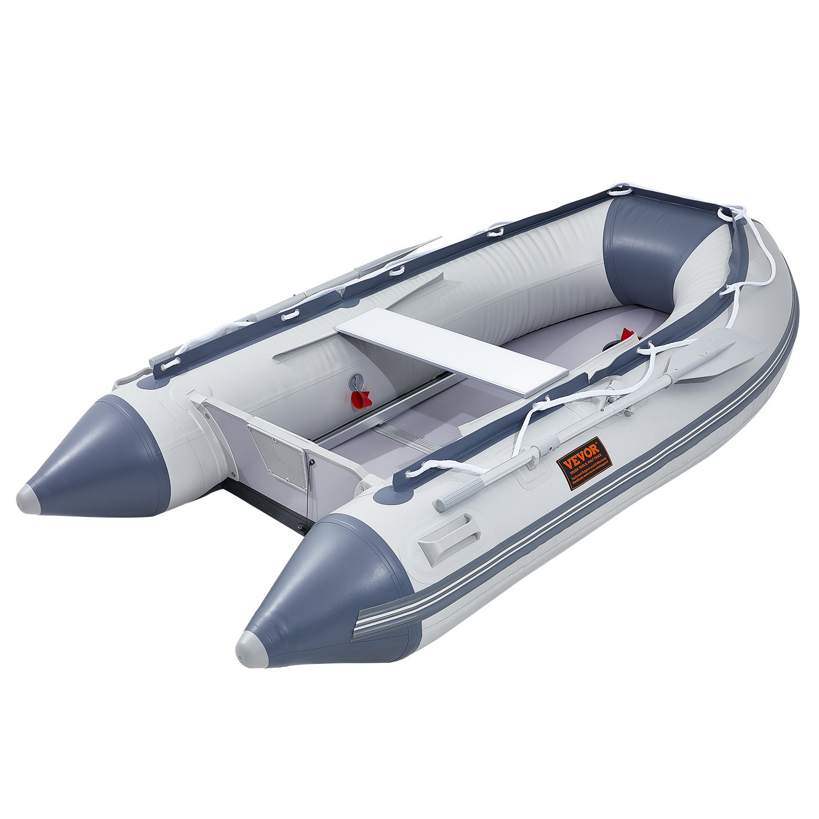 VEVOR opblaasbare boot, 4-persoons sportboot met spiegel, houten vloer ...