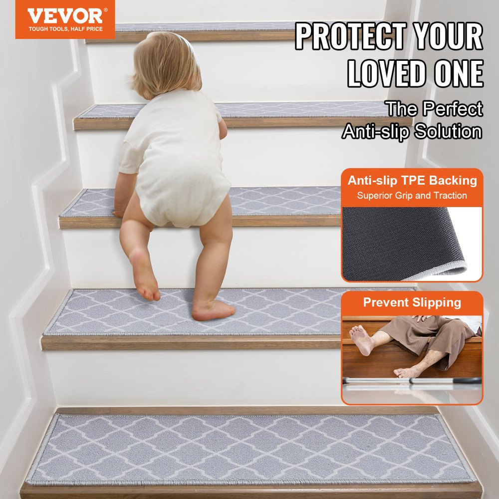 Non slip store stair carpet treads