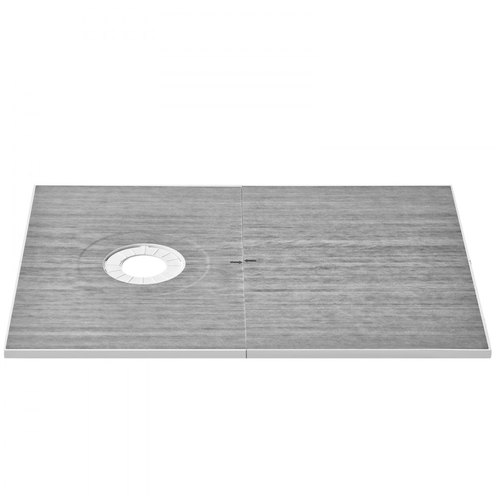 Doucherandset 1524 x 965 x 28 mm Grote douchebakset met 16,5 cm offset afvoer Lichtgewicht