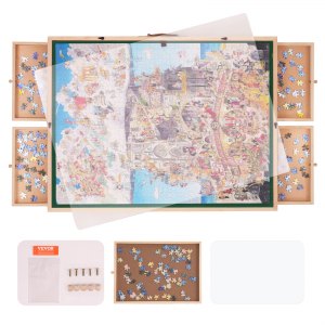 Puzzelbord SucceBuy 1500 Stukjes, Puzzeltafel in Hout 86.5 x 63.5 cm Puzzelbord SucceBuy 1500 Stukjes, Puzzeltafel in Hout 86.5 x 63.5 cm