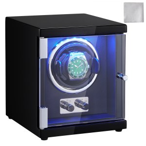 Watch Winder Dubbele automatische watchwinder, 2 0 horloges opbergdozen 5 rotatiemodi accessoires (kleur: rood) Watch Winder Watch Winder Dubbele automatische watchwinder, 2 0 horloges opbergdozen 5 rotatiemodi accessoires (kleur: rood) Watch Winder