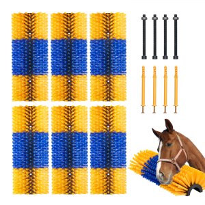 Krabborstel, 2 stuks Paardenborstel met 4 schroeven, 51 x 19 x 10 cm Veeborstel, voor het verlichten van jeuk en reiniging, verzorging, schrobborstel, krabpaalborstel voor paarden, varkens en vee | NL Krabborstel, 2 stuks Paardenborstel met 4 schroeven, 51 x 19 x 10 cm Veeborstel, voor het verlichten van jeuk en reiniging, verzorging, schrobborstel, krabpaalborstel voor paarden, varkens en vee | NL