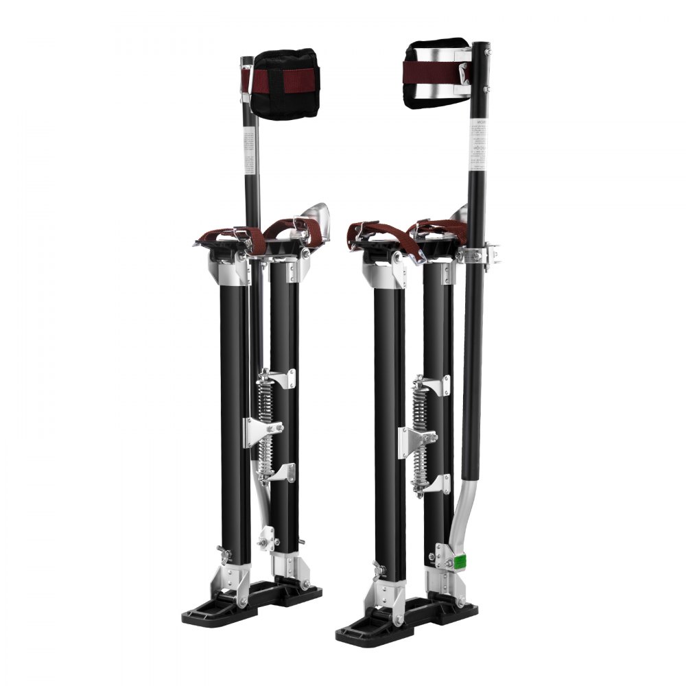 VEVOR Drywall Stilts 24 40 Adjustable Aluminum Tool Stilts with Protective Knee Pads Durable and Non slip Work Stilts for Sheetrock Painting Walking Taping Black