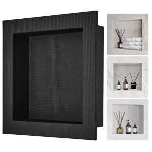 BALNEO WALL-BOX GEEN RIM Wandnis Douche RVS 30x30x7cm Douchenis Waterdicht, Flexibele Nisinstallatie, Nis voor Badkamergerei, Onder de Tegels BALNEO WALL-BOX GEEN RIM Wandnis Douche RVS 30x30x7cm Douchenis Waterdicht, Flexibele Nisinstallatie, Nis voor Badkamergerei, Onder de Tegels