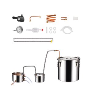 VEVOR Alcoholdestillatiesysteem 11,4L Distilleerder Waterpomp 2 Thermometers 1413748069 VEVOR Alcoholdestillatiesysteem 11,4L Distilleerder Waterpomp 2 Thermometers 1413748069