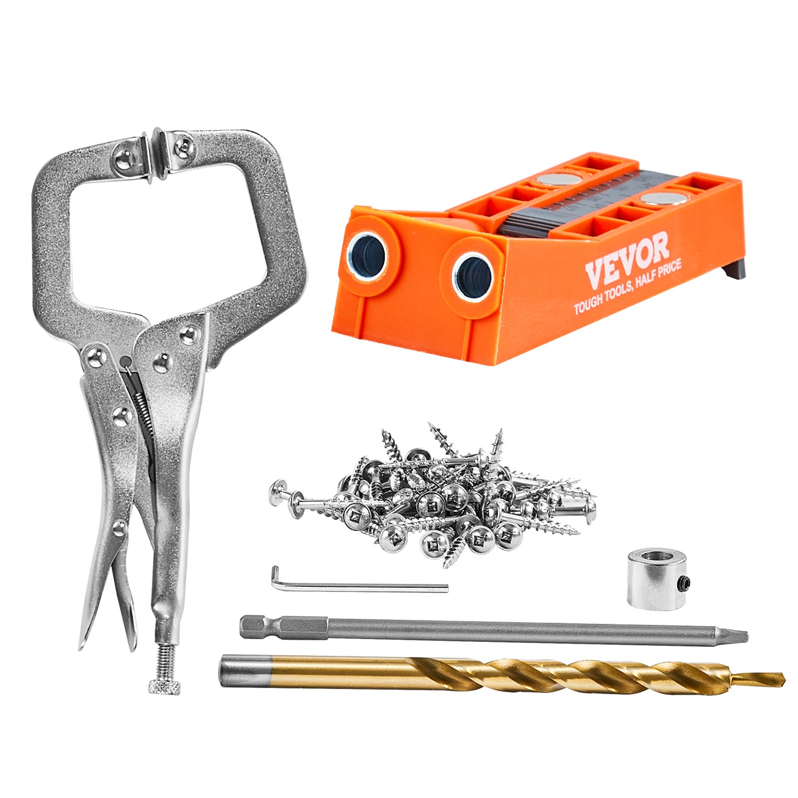 15 stuks doe-het-zelf pocket hole jig kit houtbewe