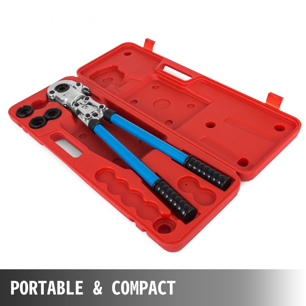 Hydraulische krimptang, krimptang, hydraulische pers, 4-70 mm², tang, krimptang, kabelschoenen, met 8 sets krimpvormen, aluminium en koperdraad krimpen, EU-stok