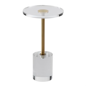 Modern Design C-vormige acryl bijzettafel voor woonkamer decor oranje (30x30x60cm