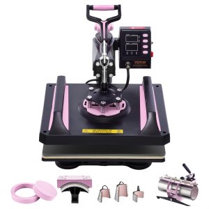 Heat Press 2-in-1 Hoedenpers Heat Press T-shirts Roze Heat Press P 010778879290