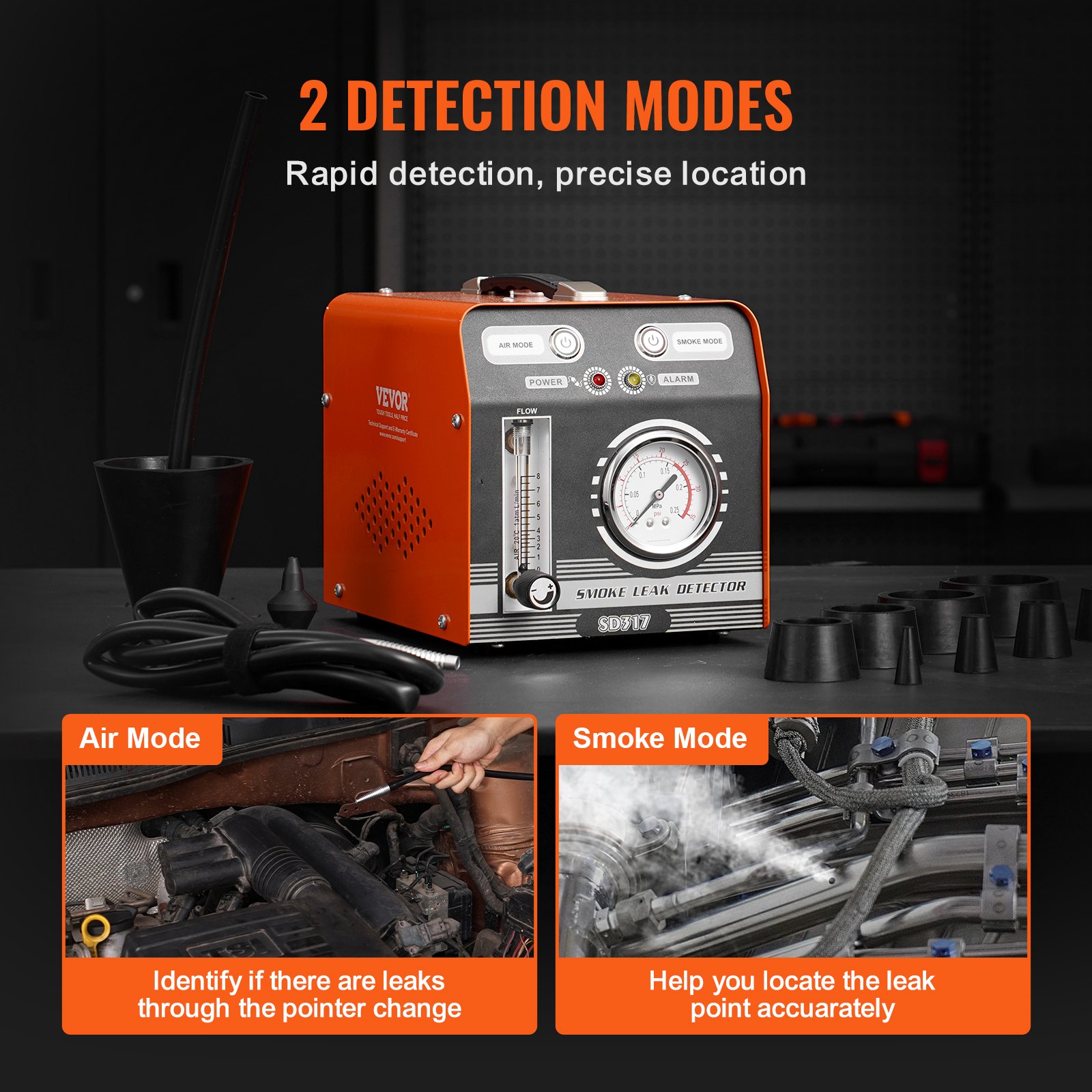 VEVOR Automotive Rookmachine, Lekdetector 8 L/min, Auto Rookmachine ...