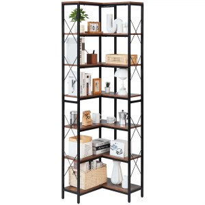 Industriële Hoekplank Unit Houten Hoek Ladder Plank Voor Badkamer Woonkamer Slaapkamer Keuken 4 Tier Opbergrek Kastanjebruin Kleur Industriële Hoekplank Unit Houten Hoek Ladder Plank Voor Badkamer Woonkamer Slaapkamer Keuken 4 Tier Opbergrek Kastanjebruin Kleur