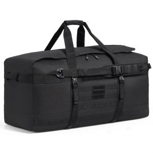 Vorspack 100 l/150 l/200 l/250 l, extra grote reistas voor heren en dames, lichte opvouwbare reistas voor reizen, weekends, camping, overnachting, zwart, 200L, Minimalistisch