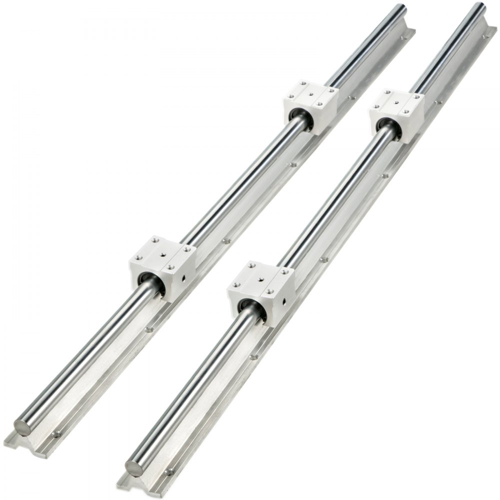 Miniature Rail Linéaire Guide HSR15X1500, 2 Rails Linéaire 4 Blocs de Guidage HSR15