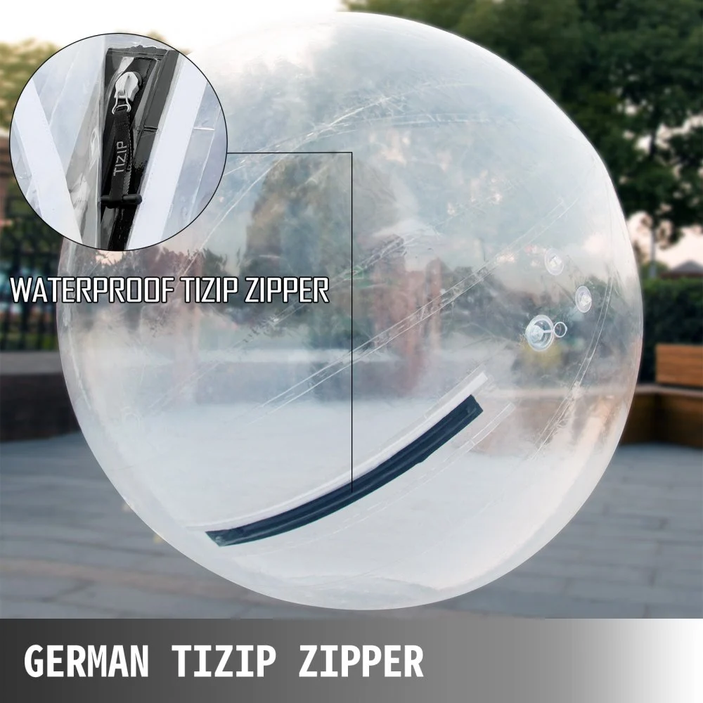 VEVOR 2m Water Walking Walker Ball Inflatable Pvc Swimming Zorb Ball Waterproof