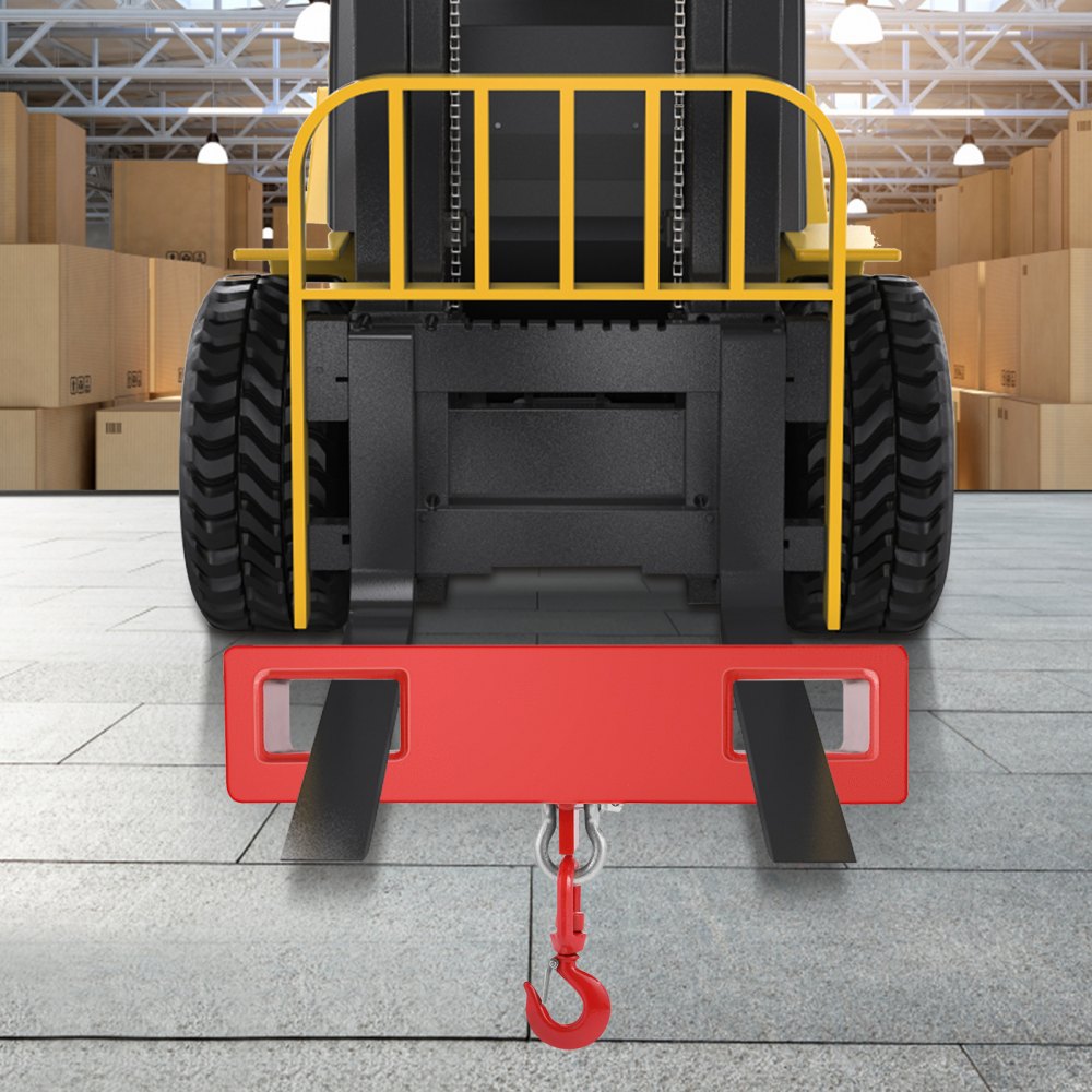 VEVOR 2 tonns gaffeltruckløftekrok 4000 LBS/2000 KG kapasitet gaffeltrucktalje svingbar krok mobilkran gaffeltruckutstyr