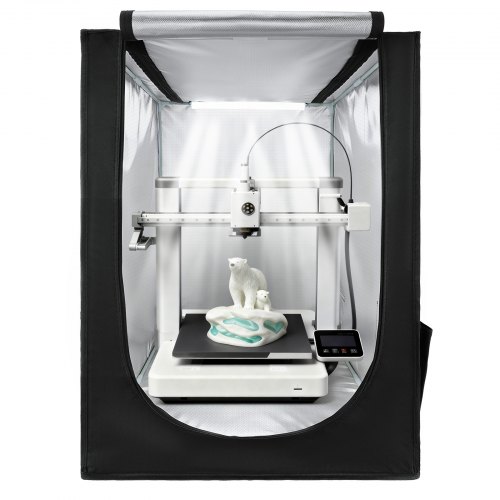 VEVOR 3D-skriverkabinett, støvtett vanntett oxfordstoff 3D-skrivertelt, beskyttelsesetui med konstant temperatur og LED-belysning, kompatibel med Creality/ELEGOO/Anycubic flere populære modeller