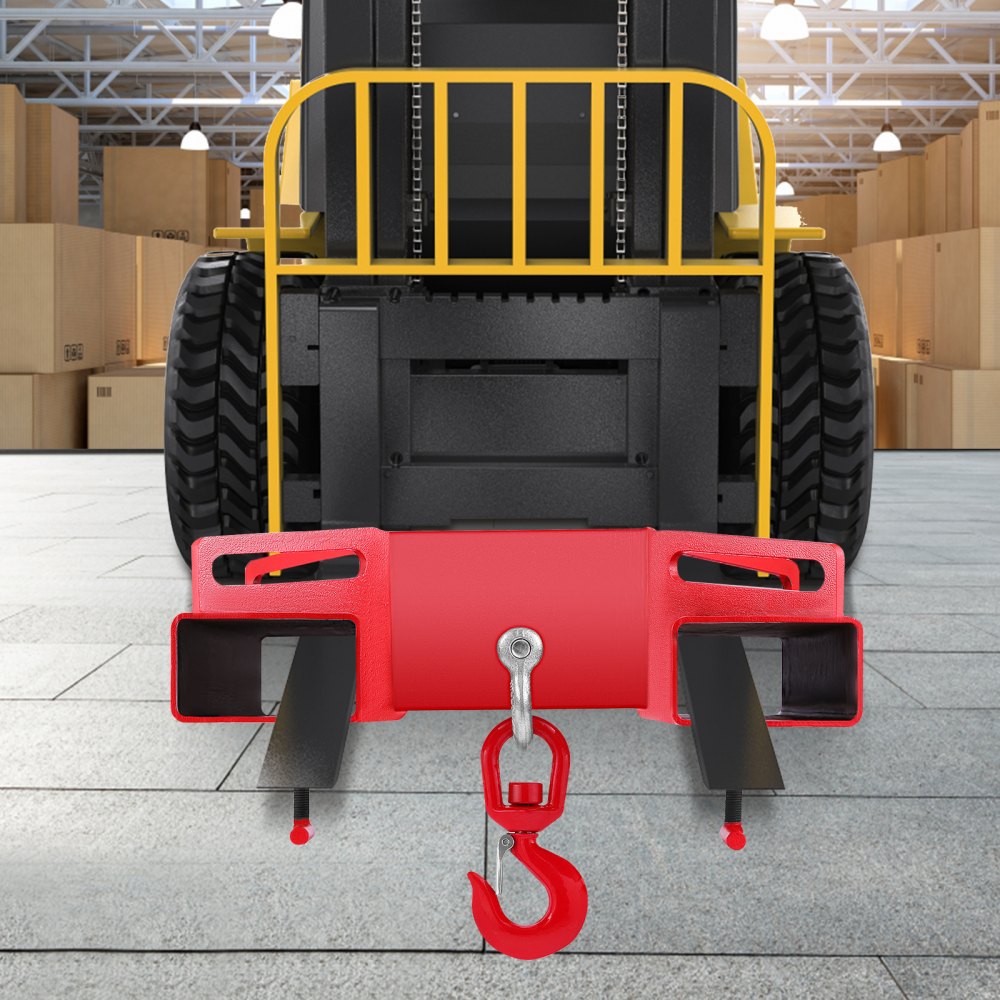 VEVOR 3 tonns gaffeltruckløftekrok 6000 LBS/3000 KG kapasitet Løftebilgaffeltalje Svingbar krok Mobilkran gaffeltruckutstyr