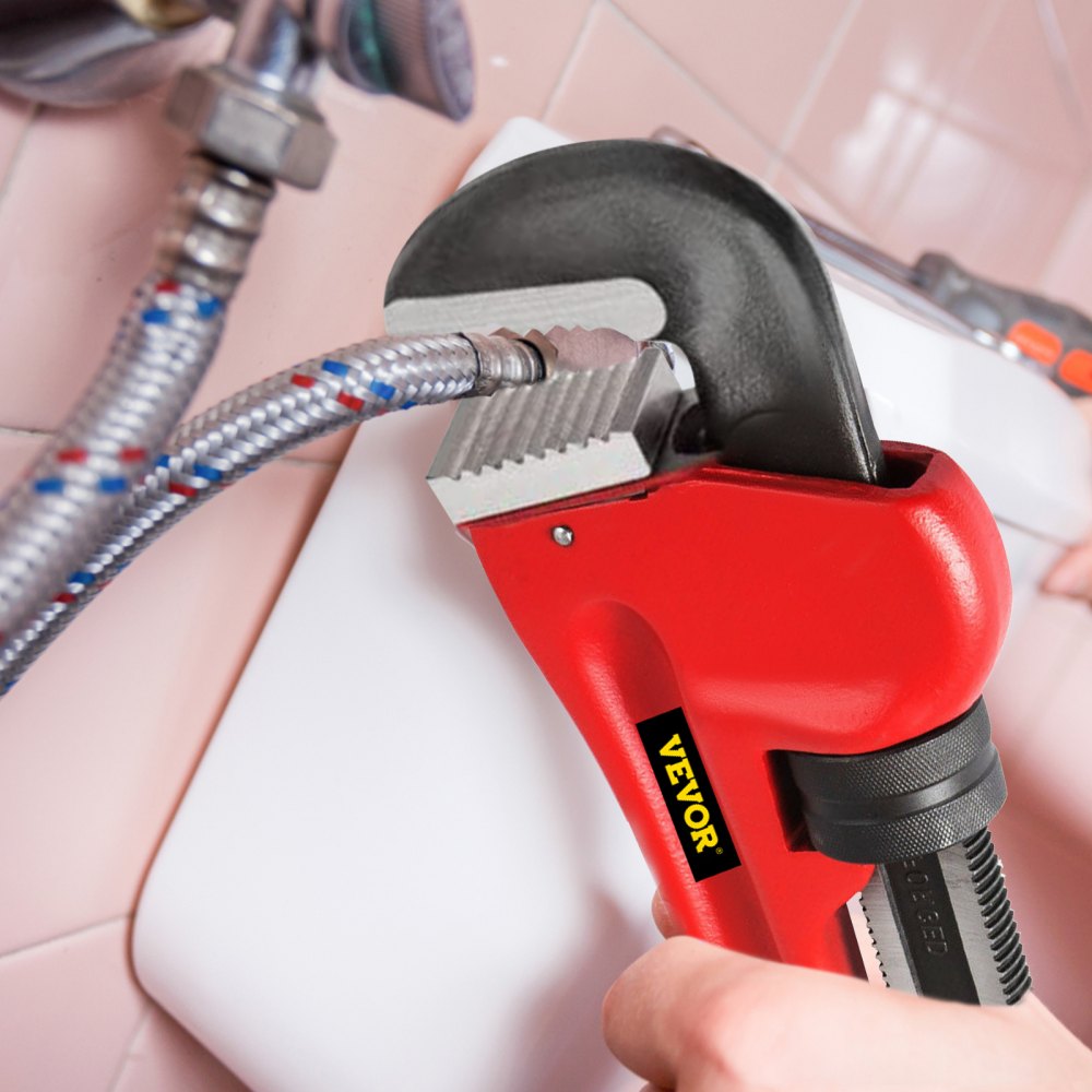VEVOR Pipe Wrench, 51 inch, Heavy Duty Cast Iron Straight Plumbing Wrench, Adjustable Plumber Tool for Sink Faucet Toilet Bowl Bathroom Kitchen Drainer Repair Installation