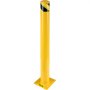 VEVOR Safety Bollard, 42 Inch Height Bollard Post, 5.5 Inch Diameter Steel Pipe Safety Bollard Post, Yellow Steel Bollard, Steel Safety Bollard with 8 Anchor Bolts, Perfect for Traffic-Sensitive Area
