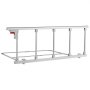 VEVOR Foldable Bed Rail for Elderly, 122 cm Bedside Assist Rail with Fixing Strap, Adjustable Height Pipe Bedside Cane, High-Strength Metal Senior Bed Bar, Hand Guard Grab Fits King, Queen, Full, Twin