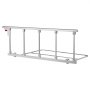 VEVOR Foldable Bed Rail for Elderly, 122 cm Bedside Assist Rail with Fixing Strap, Adjustable Height Pipe Bedside Cane, High-Strength Metal Senior Bed Bar, Hand Guard Grab Fits King, Queen, Full, Twin