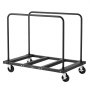 VEVOR Drywall Cart Dolly, 816 kg Load Capacity, Steel Panel Truck Cart with 12.5 mm Swivel Casters, Lumber Drywall Dolly with Tie-Down Strap & 2 Side Handrails for Factory, Warehouse, Garage, Black