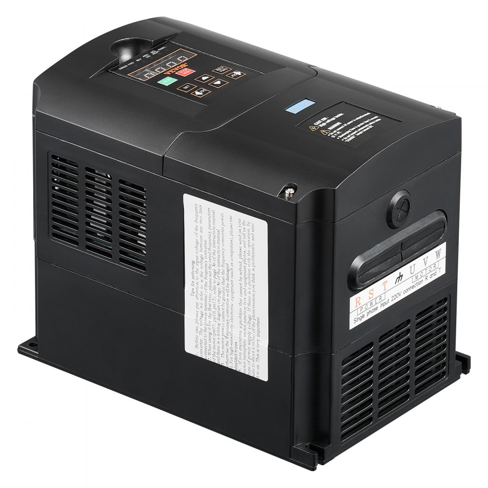 VEVOR VFD 10HP, 7.5KW, 35A, 1 or 3 Phase 220V Input to 3 Phase 220V Output Variable Frequency Drive, 40-60Hz Input, 0-400Hz Output VFD for Spindle Motor CNC Speed Control