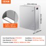 VEVOR Steel Electrical Box, 60x50x20 cm, 304 Stainless Steel Electrical Enclosure Box, Wall-Mounted Outdoor Electrical Electronic Equipment Enclosure with Mounting Plate Hinges Lock, IP66 Waterproof