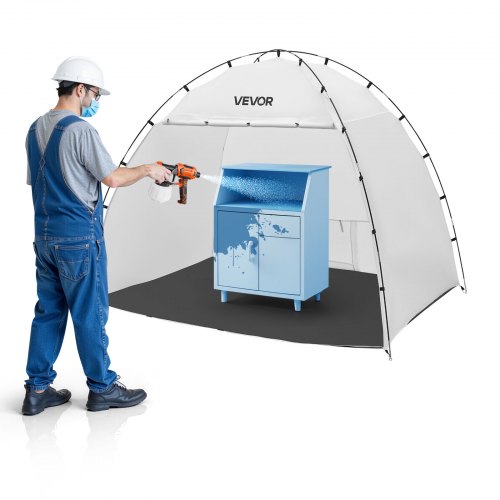VEVOR bærbart malebokstelt, 2330 x 1720 x 1900 mm maleteltstasjon, sprøyteskur med innebygd gulv og netting, stor plass, Oxford sprøytelaksetelt for skap, stoler, bord
