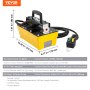 VEVOR 689 bar(10,000PSI) Air Hydraulic Pump, 2.3 L(0.61 Gal) Reservoir, NPT 9.5mm(3/8 In) Oil Outlet, NPT 6.4mm(1/4 In) Inlet, Plastic Air Hydraulic Pump with Remote Control Actuator, for Automobile Frame Machine & Hydraulic Press