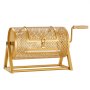 VEVOR Raffle Ticket Spinner, 295 x 167 mm Holds 2500 Tickets or 100 Ping Pong Balls, Raffle Drum Lottery Spinning Cage with Reinforced Handle, Stable Triangular Stand, for Events and Gatherings, Gold