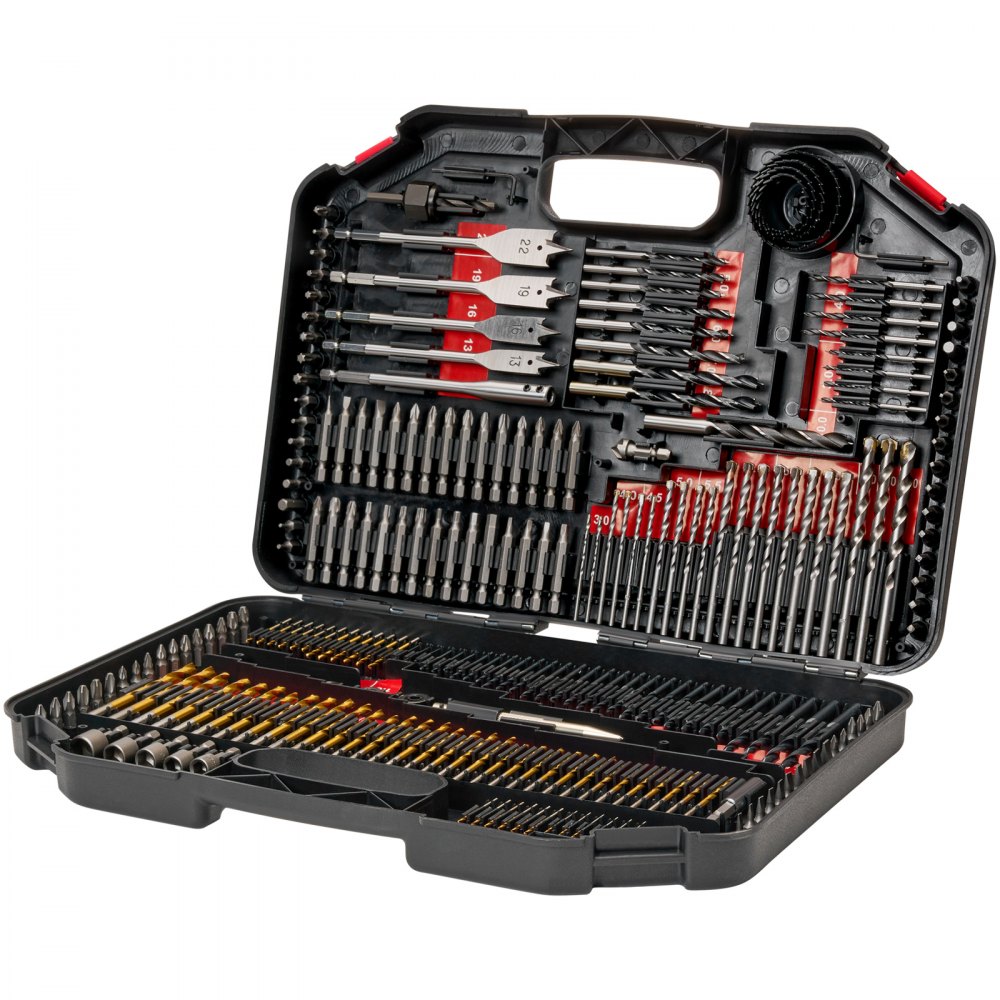 VEVOR Drill Bit Set, 246 Pieces Drill and Driver Bit Set, Screwdriver Bit Set Suitable for Wood Metal Cement Drilling and Screw Driving, Drill Bit Sets Combo Kit Assorted in Organized Carrying Case