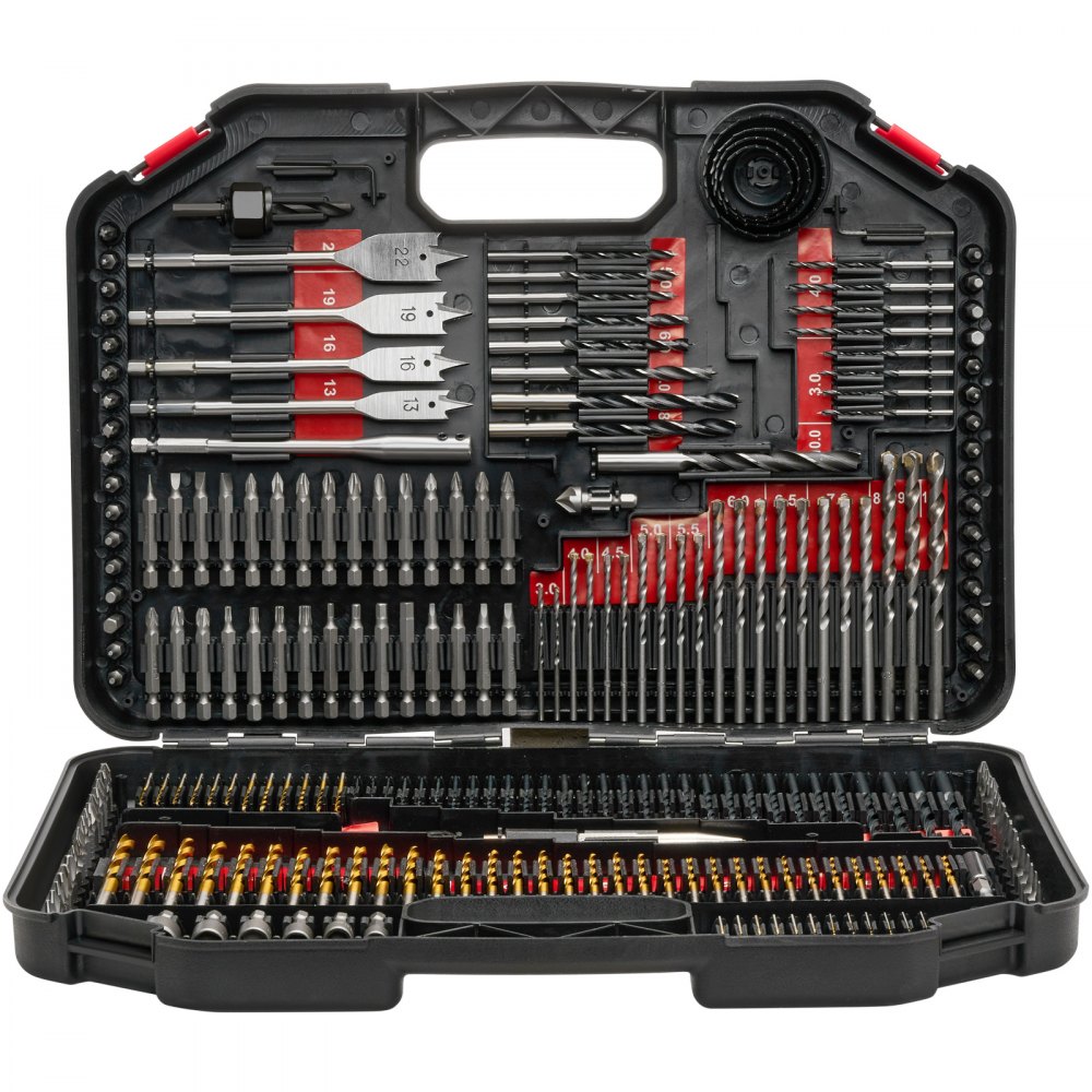 VEVOR Drill Bit Set, 246 Pieces Drill and Driver Bit Set, Screwdriver Bit Set Suitable for Wood Metal Cement Drilling and Screw Driving, Drill Bit Sets Combo Kit Assorted in Organized Carrying Case