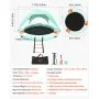 VEVOR Inflatable Floating Dock, 2.44M Round Inflatable Dock Platform, Non-Slip Water Floating Dock Mat with Portable Carrying Bag & Detachable Ladder, Float Platform Island Raft for Pool Beach Ocean