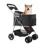 VEVOR Pet Stroller, 35 lbs Weight Capacity, Foldable Dog Stroller Cart, 4 Wheels Cats Pram with Detachable Carrier & Mesh Windows, Portable Animal Carrier with Brake for Small to Medium Pets