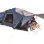VEVOR SUV Tent for Camping, 10FT L x 10FT W, Waterproof PU2000mm Spacious Double Layer Design for 5-8 Person, SUV Camping Tent with Shade Awning and Mesh Windows, Includes Rainfly and Storage Bag
