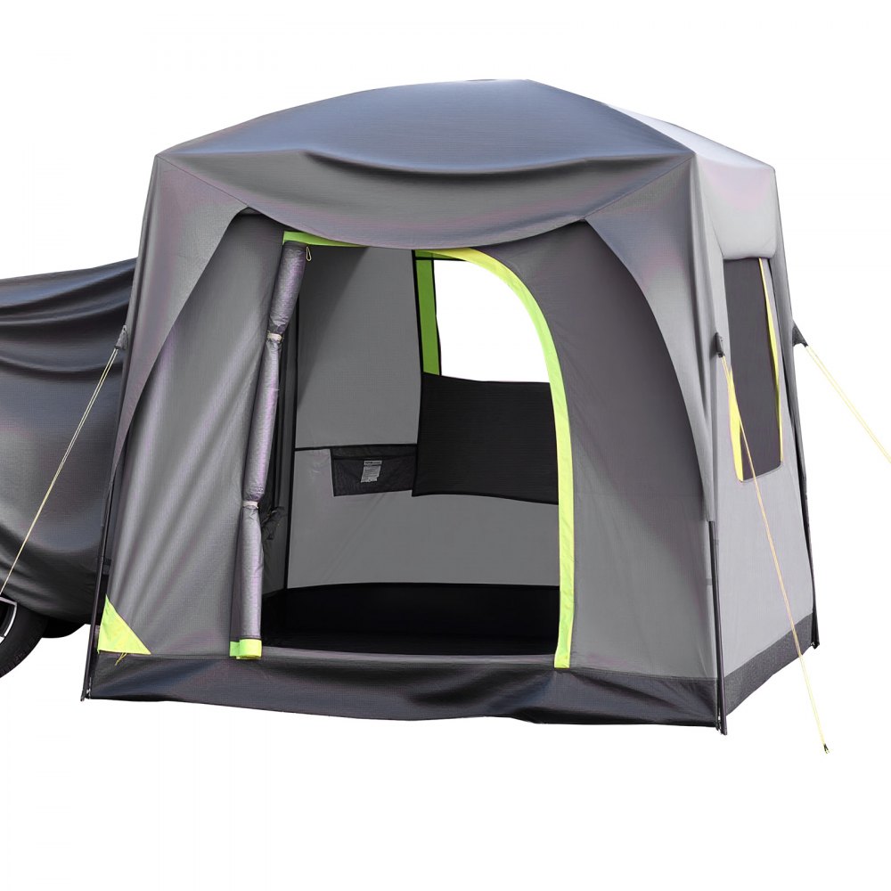 VEVOR SUV-telt for camping, 3 m L x 2,4 m B, vanntett PU, 2000 mm, romslig dobbeltlagsdesign for 5–8 personer, SUV-campingtelt med nettingvinduer, inkluderer regntrekk og oppbevaringspose, for utendørsaktiviteter